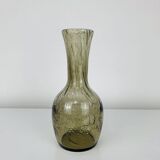 Vintage smoked bubble glass vase