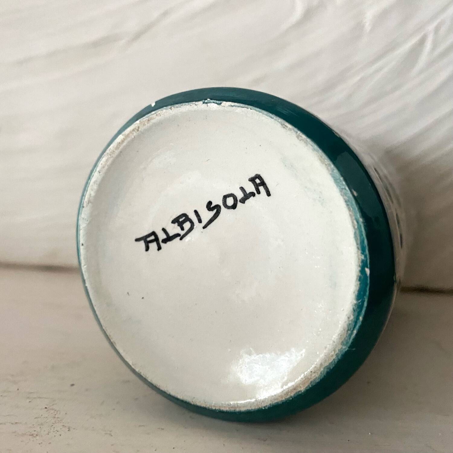 Italian Albisola vase, 12 cm, 1960s