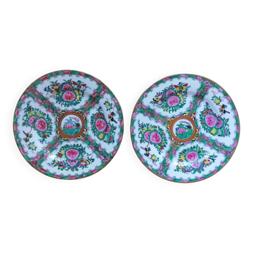 Two Canton porcelain plates.