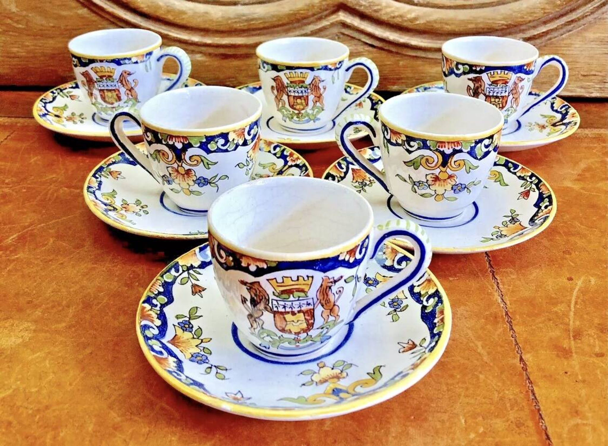 Antique Desvres Rouen fruit bowl, Blois François 1er model