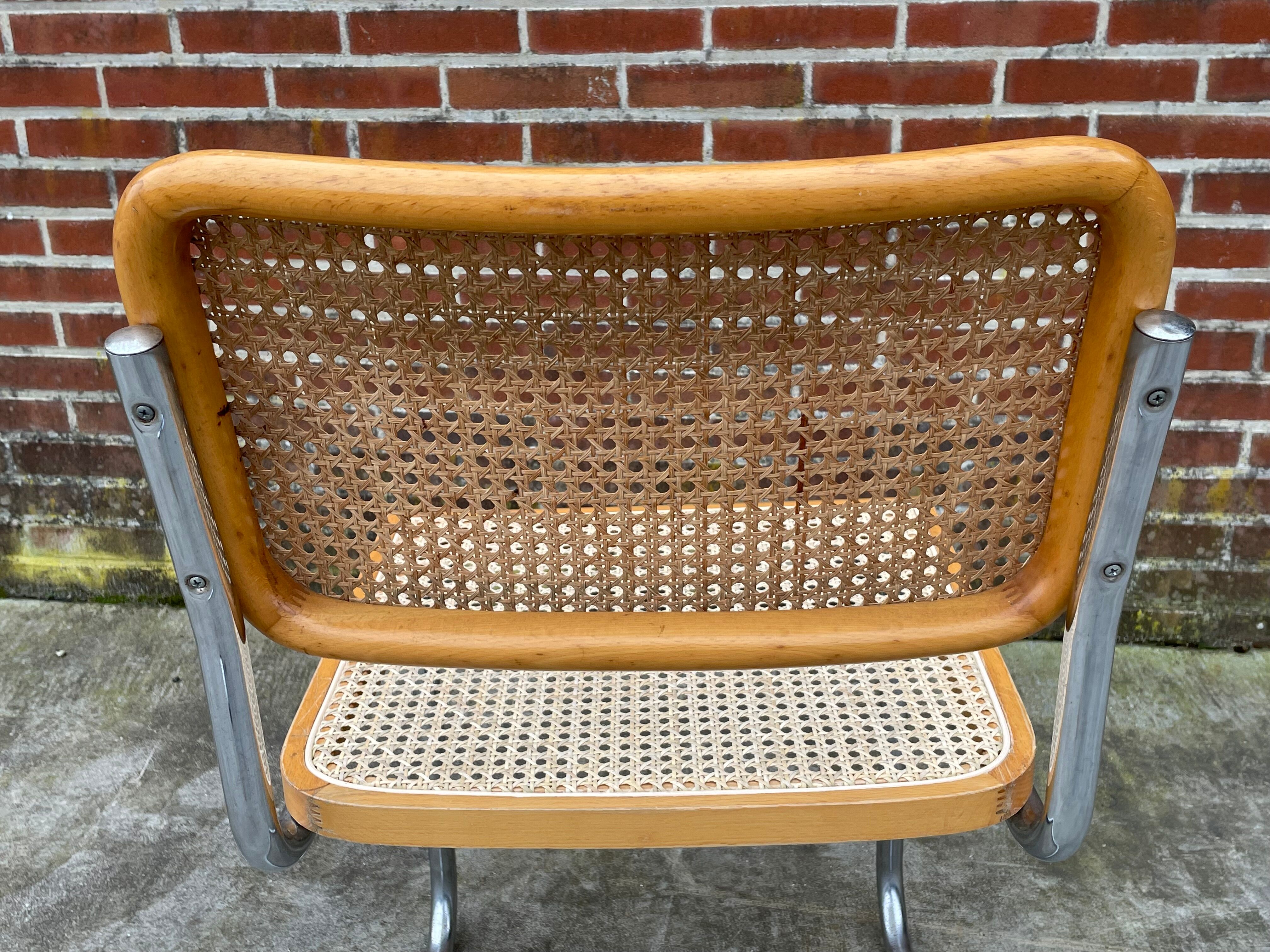 Cesca design chair model b32 in chrome
