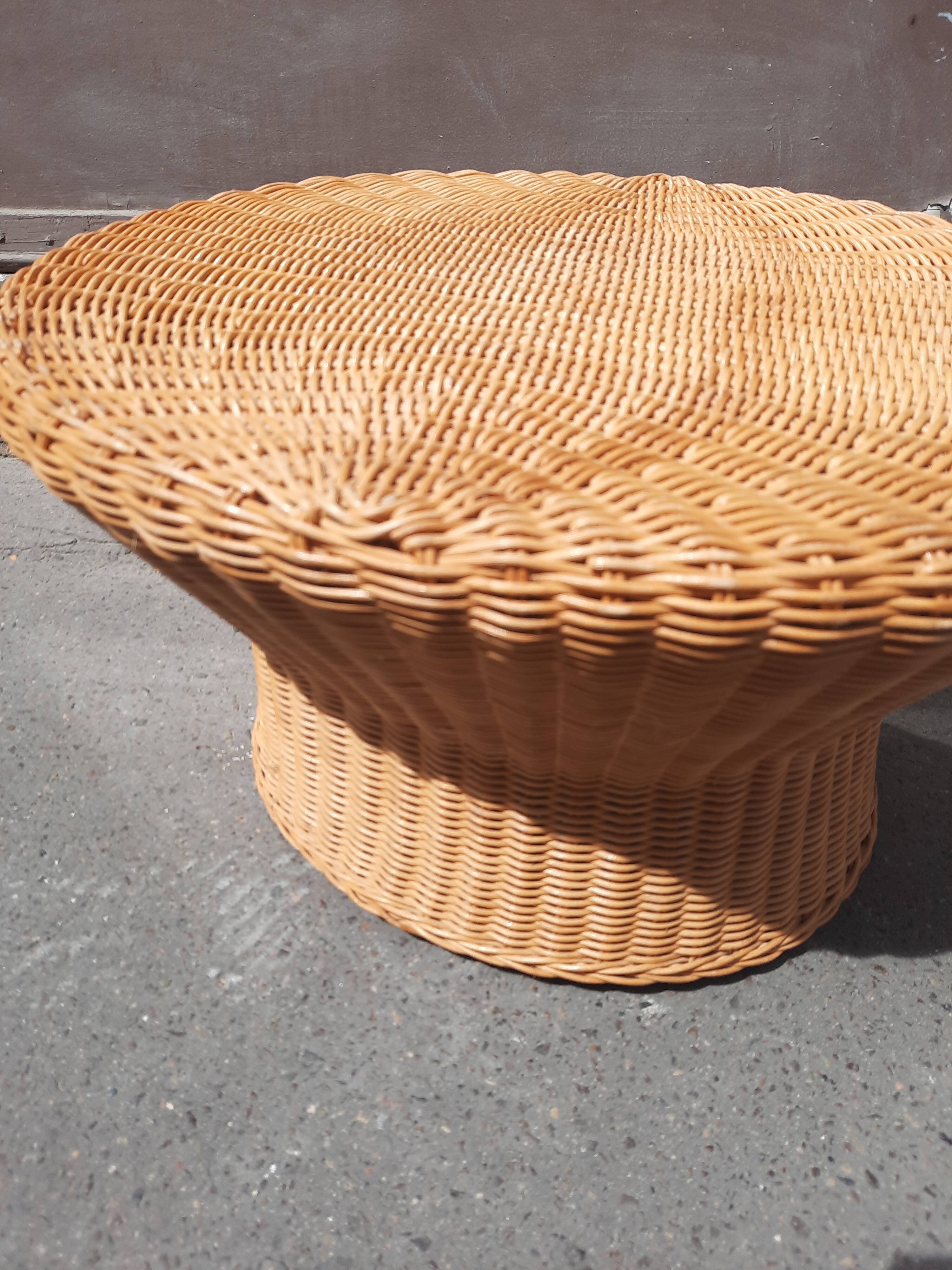 Rattan coffee table
