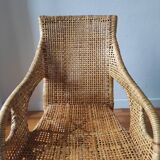 Fauteuil vintage en rotin de Maria Vinka pour Ikéa