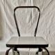 Vintage stepladder in Formica, wood and chromed metal