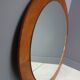 Miroir rond sur placage de teck des années 1960 - 49cm