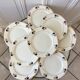 Lot de 7 assiettes plates Terre de Fer modèle "Romeo" début XXème