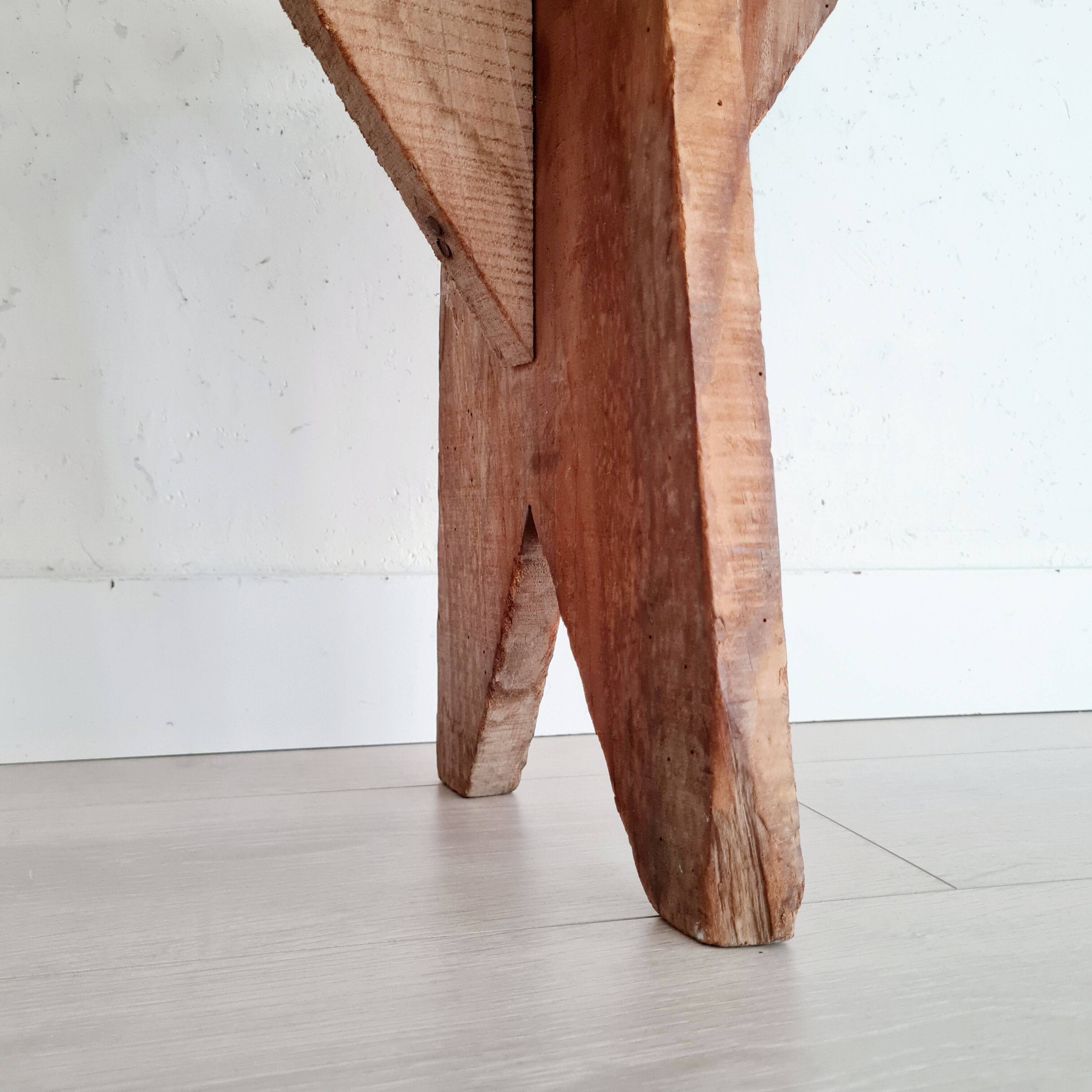 Banc de ferme ancien en bois assise verte patinée