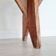 Banc de ferme ancien en bois assise verte patinée