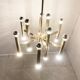 Vintage Sciolari candle chandelier made from chrome, 1970s
