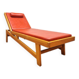 Vintage Swiss design sunbed daybed chaise longue 1950's