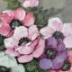 Vintage original flower oil painting, signed floral still life