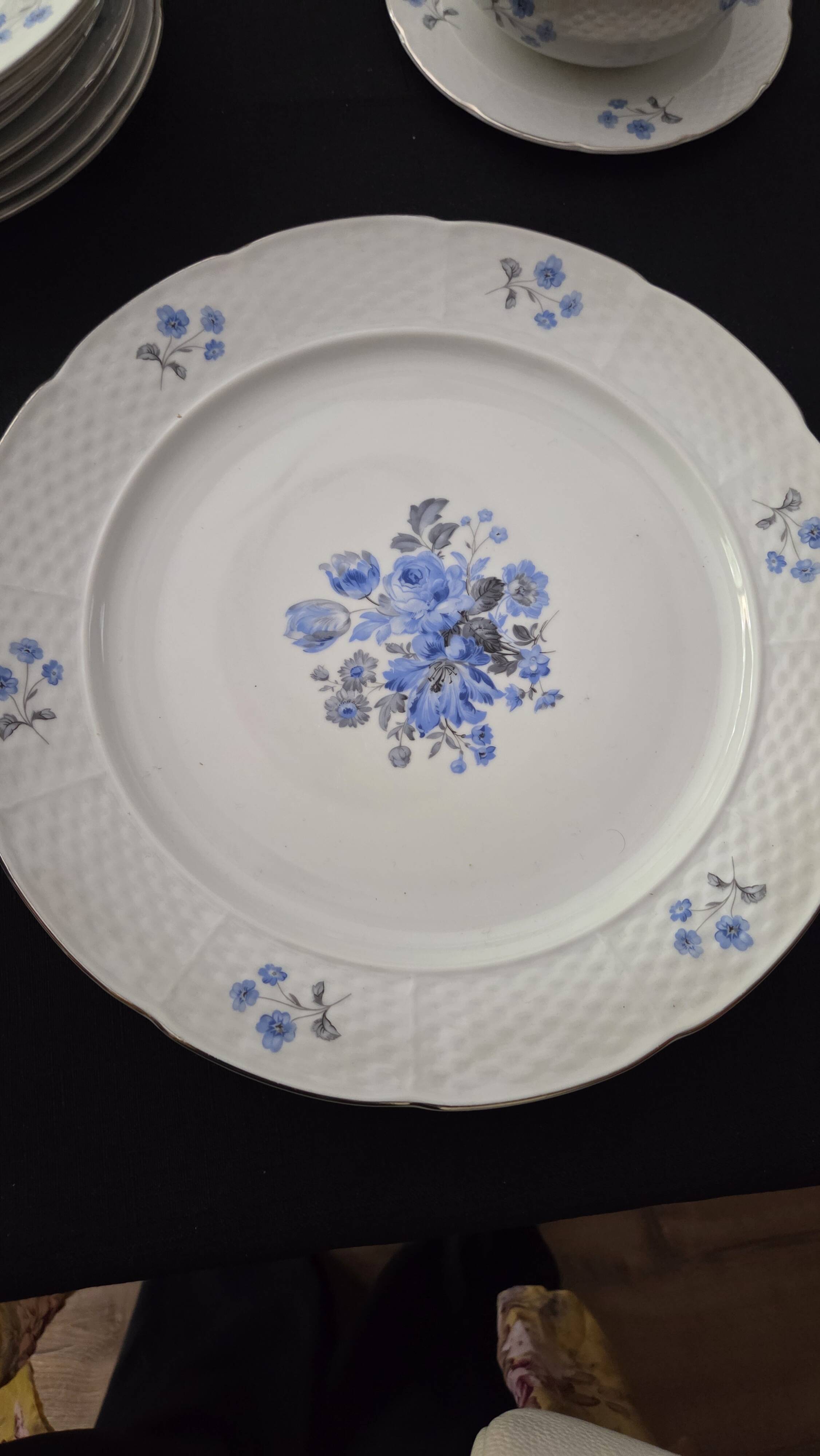 Service 44 pièces porcelaine de bohème