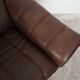 Brown leather sofa, Swiss design, 1970s