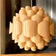 Scandinavian style orange acrylic hanging lamp by Bonita, 1970s