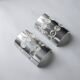 Set of 2 chromed / glass sconces by Oscar Torlasco, 1970s, Italy.