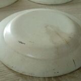 Fine earthenware plates from Forges Les Eaux, sponge decoration, late 19th century