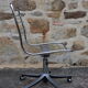 Chaise bureau pivotante chrome