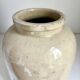 Beige glazed stoneware mustard pot n°1