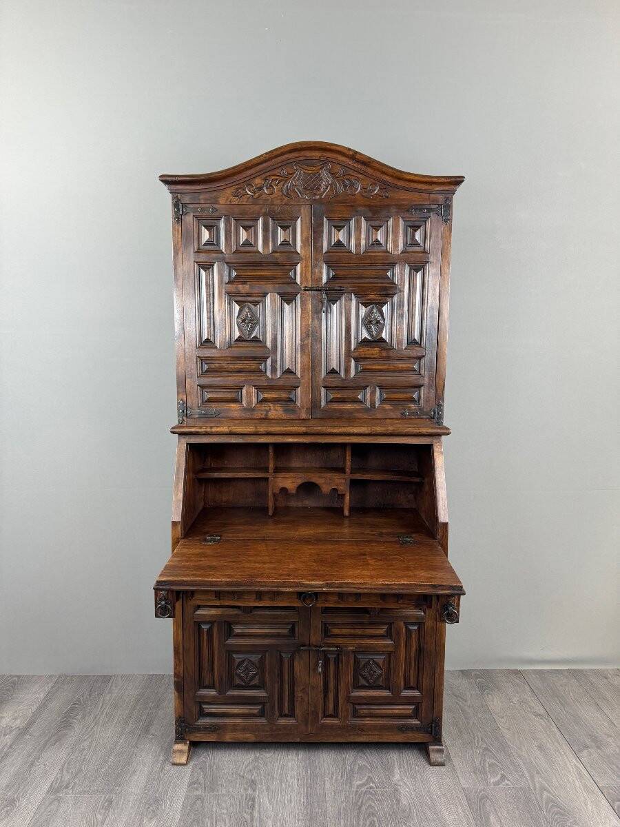 Carved wooden writing desk, Neo-Renaissance style, late 19th century