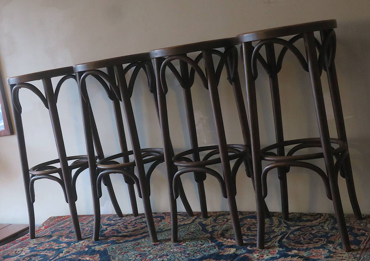 Ensemble de 4 chaises de bar vintage, 1960