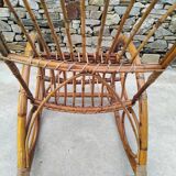 Vintage Rattan Rocking Chair