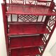 Vintage bamboo and rattan folding shelf