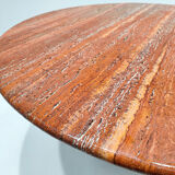 Contemporary italian red travertine dining table