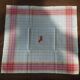 Napkins set of two checkered cotton monogram LR 53 X 57 cm