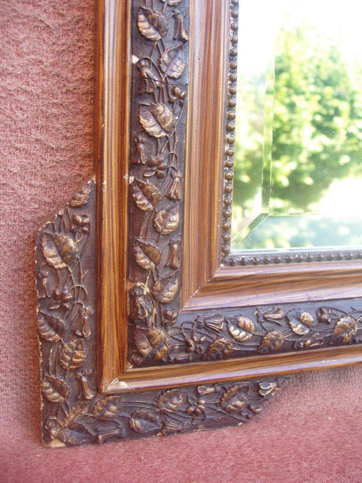 Old bevelled mirror, Napoleon III era and style
