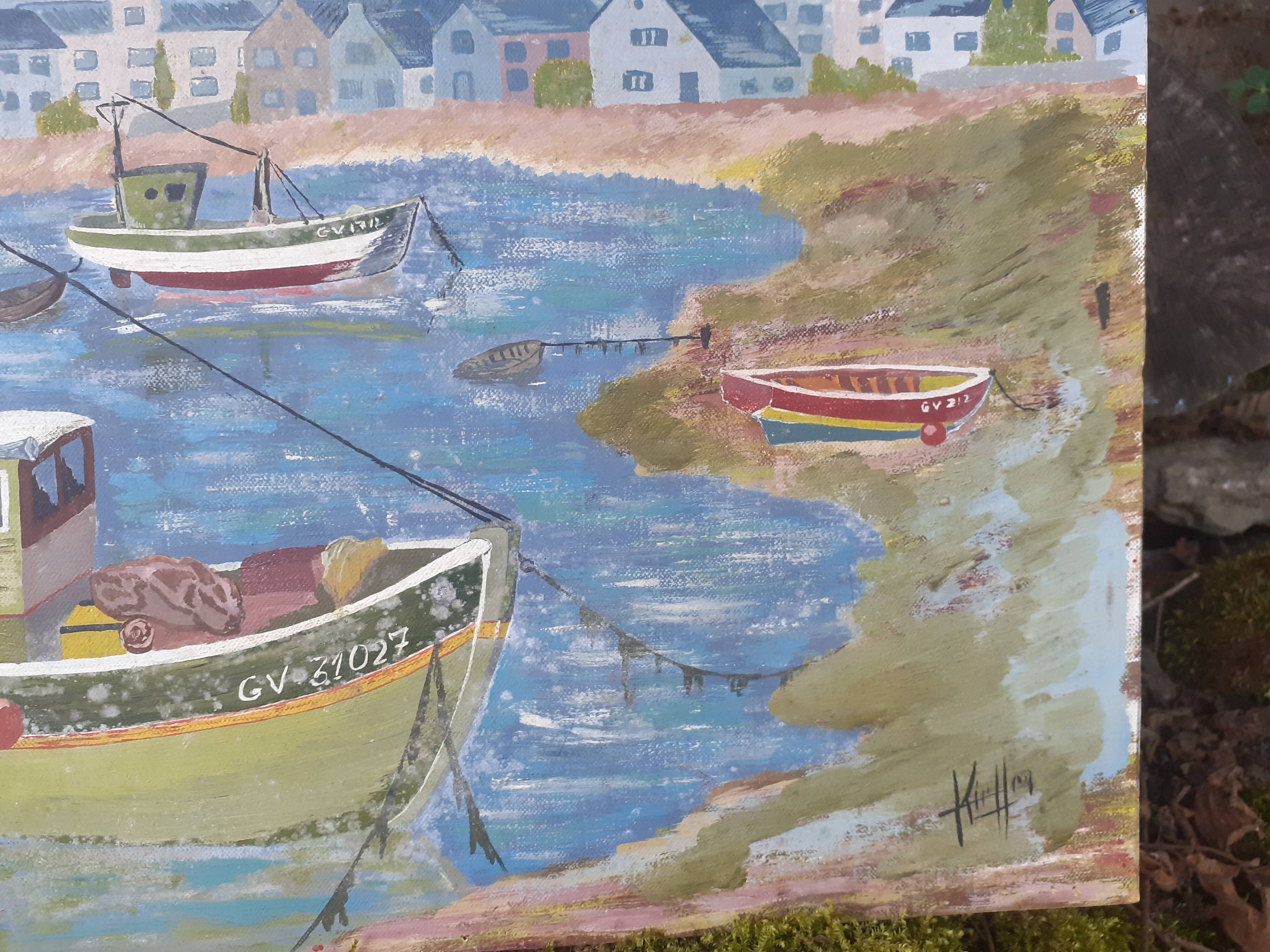Oil "Fishing boats at Port Le Guilvinec"