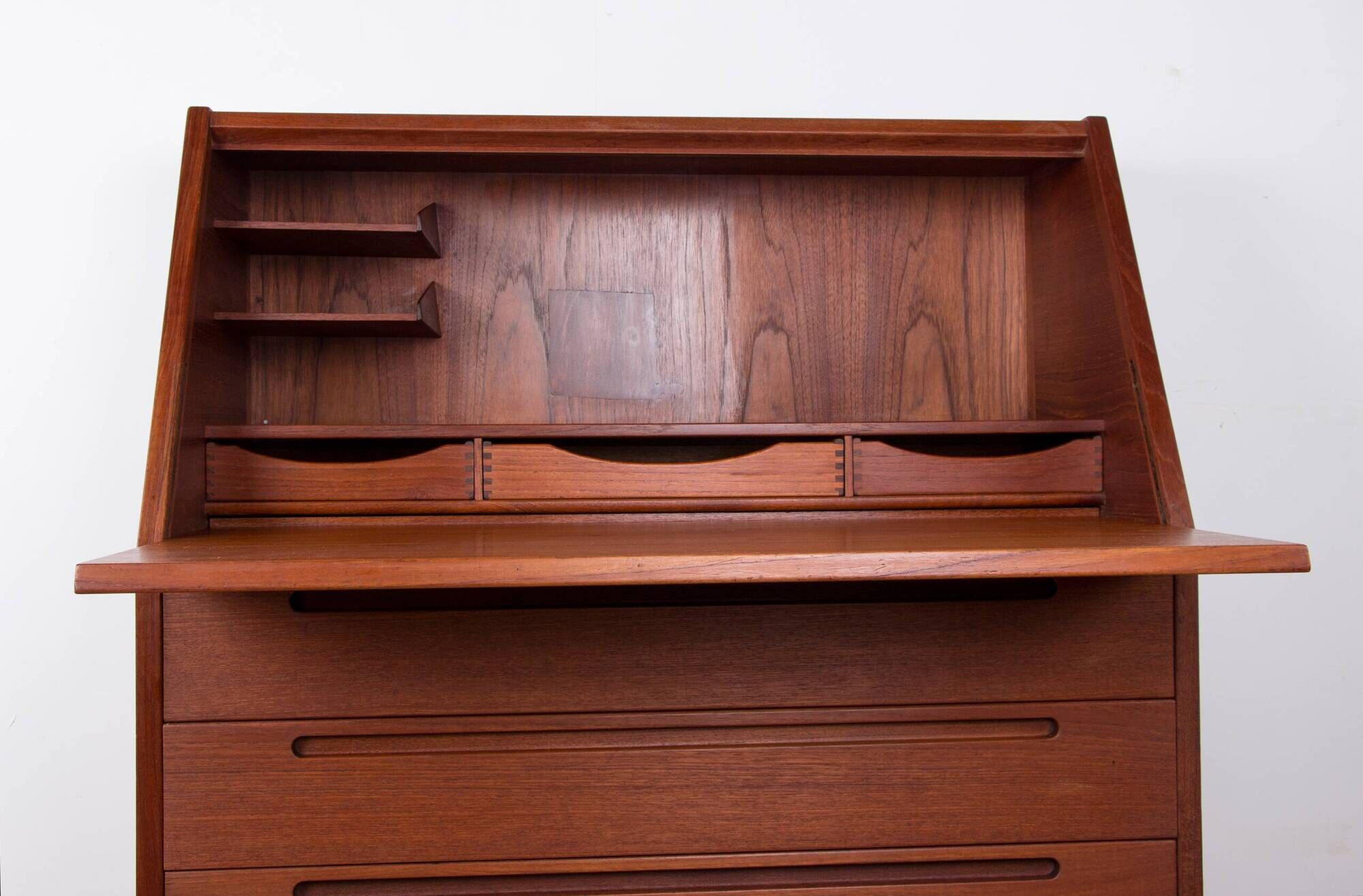 Danish Teak Secretary Desk by Kai Kristiansen for HJN Mobler 1960.