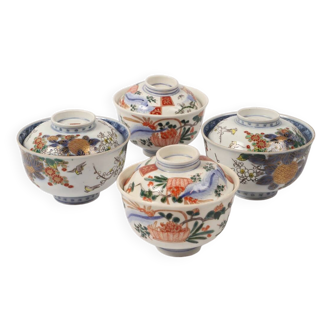 4 bowls with lid Japan