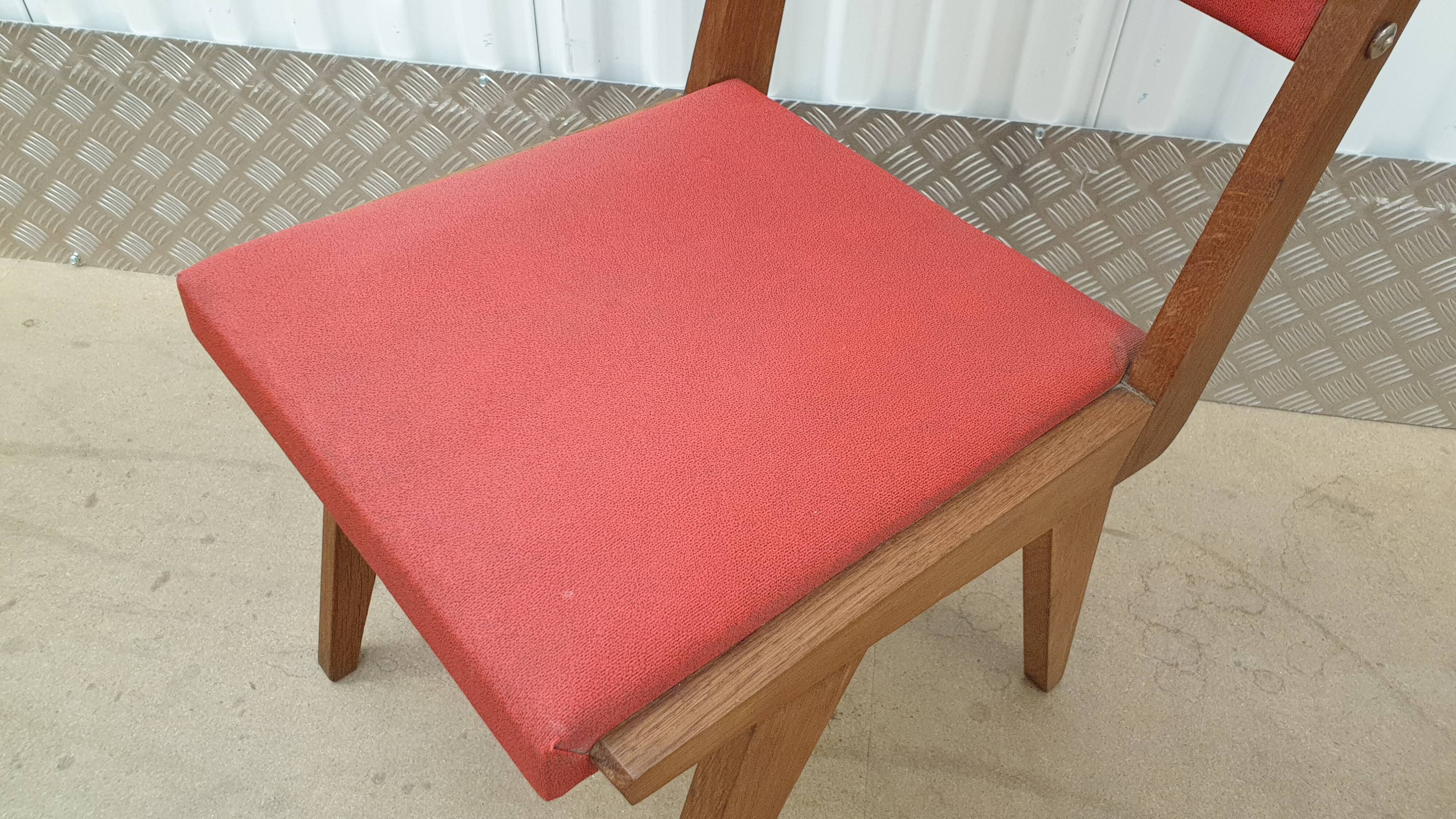 Set of four chairs maurice pré 1950