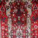 1920s handmade antique wool floral medallion rug, red, 87 × 151 cm - 1C1297