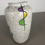 Super Colorful Fat Lava Pottery "575 25" Vase by Bay Ceramics, Germany, 1950s
