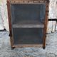 Old wooden pantry cabinet and mesh & vintage metal handle