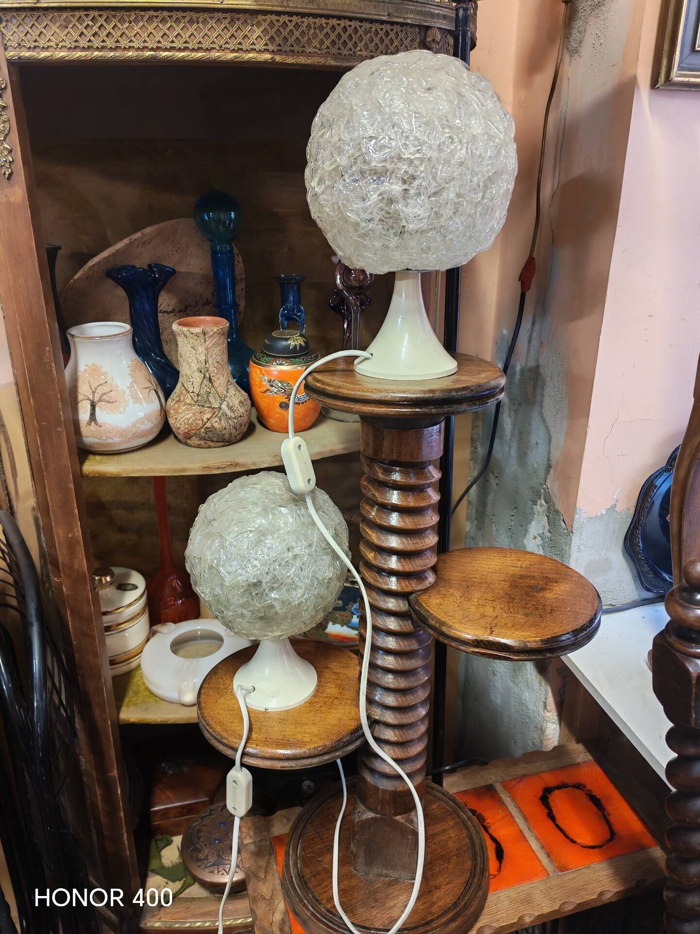 Pair of Space Age table lamps Germany 1970
