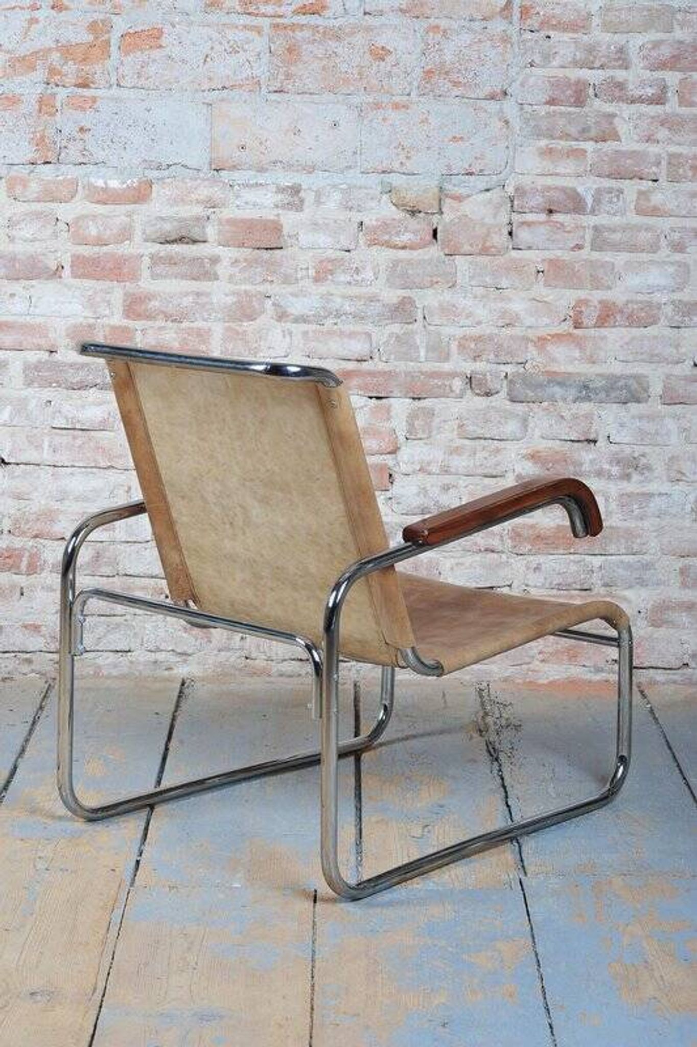 Czech Bauhaus Armchair in Chrome attributed to M. Breuer for Thonet, 1920s