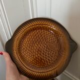 Sarreguemines service of 12 faience fish plates