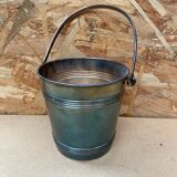 Old christofle ice bucket silver metal cooler + handle france #b210