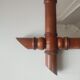 Vintage bamboo wood mirror