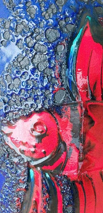 Fat Lava 'Fire Fish'Floor vase by Scheurich, 1970's