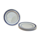 Set of 4 vintage Italian flat plates