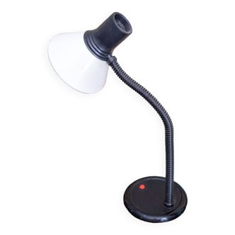 Lampe de bureau espagnole en col de cygne des années 70 en blanc par Fase