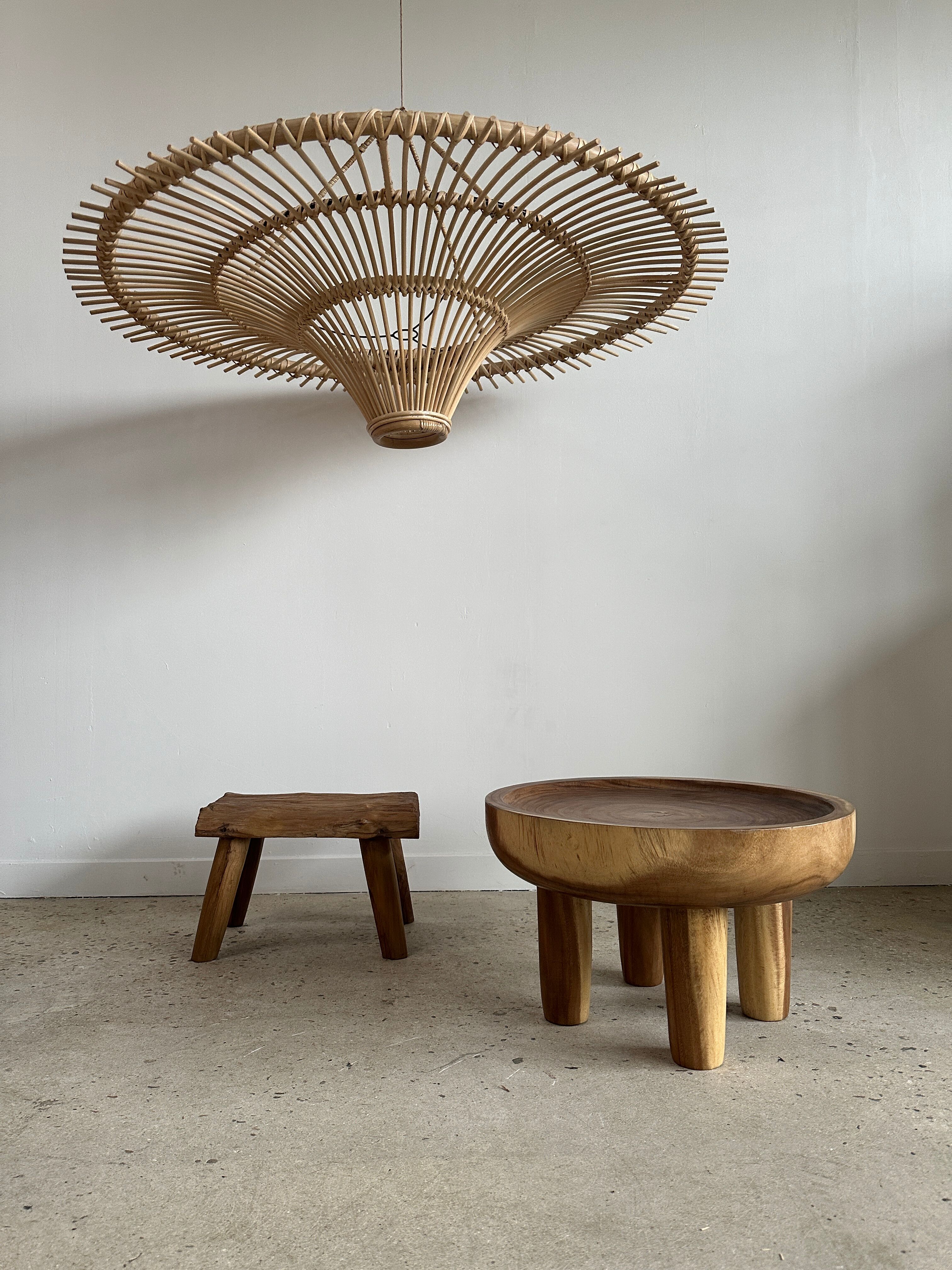 Suspension rattan saucer iron frame D:120 H:60