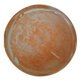 Round enameled stoneware dish
