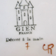 Game model plate signed gien, les oiseaux de chasse, les palombes