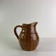 Large Saint-Clément vintage brown rope pitcher 1950