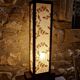 Wood and fabric table lamp