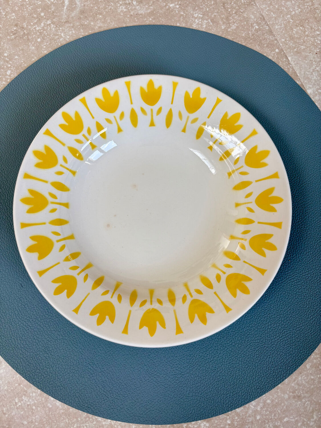 Set of 5 deep plates Lys Digoin Sarreguemines